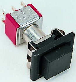 8261J81ZQE22, Pushbutton Switches DPDT ON-ON BLK