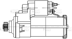 Фото 1/2 LST1868, Стартер для а/м VAG Tiguan (16-)/Kodiaq (16-) 1.4TSI/2.0TSI 1,6кВт (LSt 1868)