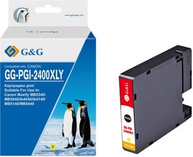 Картридж струйный G&G GG-PGI-2400XLY PGI-2400XL Y желтый (20.4мл) для Canon MAXIFY iB4040/ МВ5040/ МВ5340
