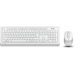 Клавиатура + мышь A4Tech Fstyler FG1010 клав:белый/серый мышь:белый/серый USB ...