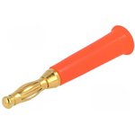 BC-003/R, Plug, "banana" 4mm, 60VDC, red, uninsulated, Length: 44mm