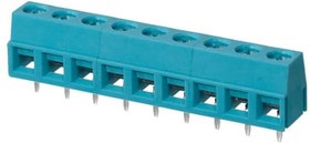 Фото 1/2 TB006-508-09BE, Fixed Terminal Blocks Terminal block, screw type, 5.08 , horizontal, 9 poles, CUI Blue, slotted screw, PCB mount