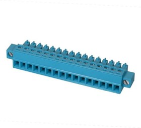 TBP02P1W-381-16BE, Pluggable Terminal Blocks Terminal block, pluggable, 3.81, plug, 16 pole, slotted screw, blue