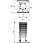 Одинарная коробка для утепленного фасада KEZ_KB