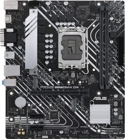 Фото 1/10 Материнская плата ASUS PRIME B660M-K D4 Soc-1700 Intel B660 2xDDR4 mATX AC`97 8ch(7.1) GbLAN RAID+VGA+HDMI