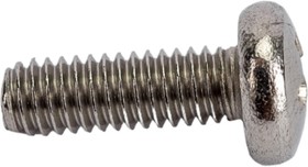 Фото 1/4 Винт с полукруглой головкой крестообразный шлиц, 4x12 мм, DIN 7985, нержавеющая сталь А2, 8 шт. 37491