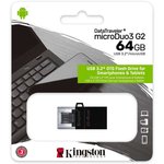 Флеш-память Kingston microDuo 3.0 G2, 64Gb, USB 3.2 G1, mUSB, DTDUO3G2/64GB