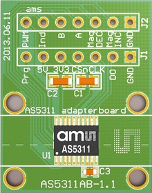AS5311-TS_EK_AB, Magnetic Sensor Development Tools Adapter Board