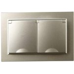 Socket 2-m JV BRITE RSbsh12-3-44-BrSh 16A assembled IP44 with champagne cover ...