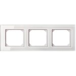 Рамка трехпостовая LIREGUS Эпсилон К14-245-03 E/WGG белое стекло 28-253