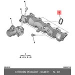0348.T1, Прокладка коллектора PEUGEOT Boxer FIAT Ducato FORD Transit (00-) ...