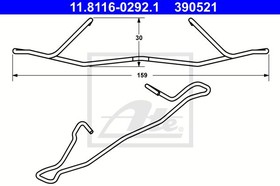 Фото 1/7 11.8116-0292.1, Пружина крепления торм. колодок Opel Astra/Vectra/Zafira