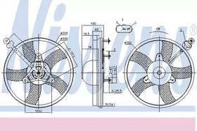 85759, Вентилятор радиатора VOLKSWAGEN POLO SEDAN (9A4) (03-) 1.4 I 16V|VOLKSWAGEN POLO SEDAN (9A4) (03-) 1.9 SDI|SEAT CORDOBA (6L) (02-) 1.