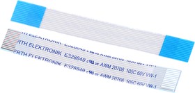 Фото 1/3 687612050002, 6876 Series FFC Ribbon Cable, 12-Way, 0.5mm Pitch, 50mm Length