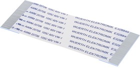 Фото 1/2 687640050002, 6876 Series FFC Ribbon Cable, 40-Way, 0.5mm Pitch, 50mm Length