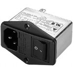 01IB2S, AC Power Entry Modules IEC Connector Filter, Single, 250VAC, 1A ...