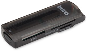 Фото 1/6 Устройство чтения карт памяти USB2.0 Buro BU-CR-108 черный
