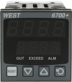 Фото 1/3 P6700-2100-000, P6700 PID Temperature Controller, 48 x 48 (1/16 DIN)mm, 1 Output Relay, 100 → 240 V ac Supply Voltage