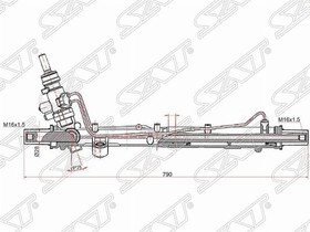 ST-7H1422061HX, Рейка рулевая VOLKSWAGEN TRANSPORTER T5 03-09