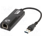 AK-AD-31, Адаптер USB / Fast Ethernet, USB 3.0, 10/100/1000Mbps, 0,15м