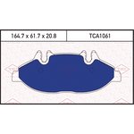 TCA1061, Колодки тормозные дисковые /комплект 4 шт/