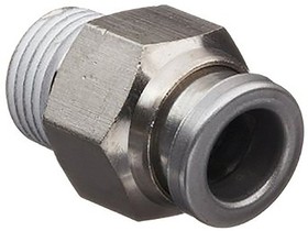 KQB2H07-32, KQB2 Series Threaded-to-Tube, UNF 10-32 to Push In 1/4 in, Threaded-to-Tube Connection Style