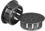 Фото 1/2 62MP1000V, Conduit Fittings & Accessories Vent Plug, Snap In, 1.000 in Hole, .125 Max Panel, Black,HS Nylon,.453 Thick,1.215 OD