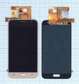 Дисплей для Samsung Galaxy J1 (2016) SM-J120F (TFT) золотистый