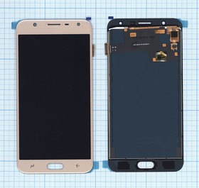 Дисплей для Samsung Galaxy J7 DUO (2018) в сборе с тачскрином SM-J720 (TFT) золотой