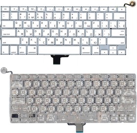 Клавиатура для ноутбука Apple Macbook A1342 2009/2010 белая 13,3" плоский Enter