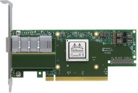 Фото 1/3 Адаптер MELLANOX Infiniband ConnectX®-6 VPI adapter card, 100Gb/s (HDR100, EDR IB and 100GbE), single-port QSFP56, PCIe3.0/4.0 x16, tall bra