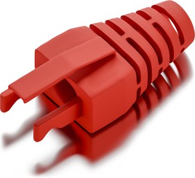 GCR-53346, GCR Колпачок для коннектора 8p8c RJ-45 5кат изолирующий красный (10шт) диаметр кабеля: 5.0-5.5 мм