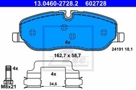 13.0460-2728.2, Колодки тормозные дисковые передн, LAND ROVER: DISCOVERY III 2.7 TD 4x4/4.0 4x4/4.0 V6 4x4/4.4 4x4 0