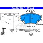 13.0460-2834.2, Колодки RENAULT LOGAN/ MEGANE/ CLIO / LADA LARGUS