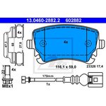 13.0460-2882.2, 13.0460-2882.2_=897 11=908 011B-SX !колодки дисковые з.\ VW ...