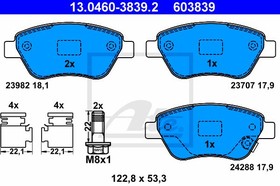 13046038392, Колодки тормозные дисковые передн, OPEL: ADAM 1.0/1.2/1.4/1.4 LPG 12-