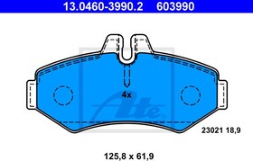 13.0460-3990.2, Колодки тормозные дисковые задн, MERCEDES-BENZ: G-CLASS G 270 CDI/G 280 CDI 90-, G-CLASS G 320 CDI/G