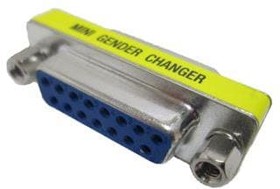 156-03062-E, D-Sub Adapters & Gender Changers D-SUB Gender Changer 15 Pin Female-Female