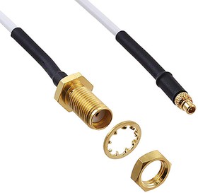 415-0070-036, 415 Series Male MMCX to Female SMA Coaxial Cable, 910mm, RG178 Coaxial, Terminated