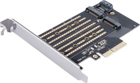 Фото 1/3 Контроллер PCI-E 3.0 X4 на M.2 NVME, Orico PDM2, черный (ORICO-PDM2)