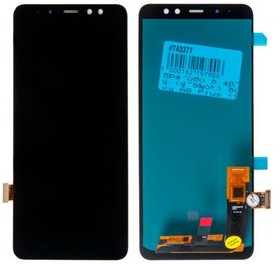 (A730F) дисплей в сборе с тачскрином (модуль) для Samsung Galaxy A8 Plus (SM-A730F) (2018), черный OLED