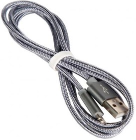 (6957531032168) кабель USB HOCO X2 knitted для Lightning, 2.4А, длина 1.0м, серый