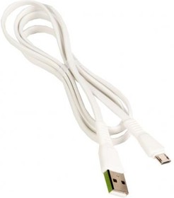 (6931474711687) кабель USB HOCO X40 Noah для Micro USB, 2.4A, длина 1.0м, белый