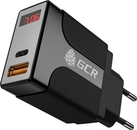 Фото 1/3 GCR-52891, GCR Сетевое зарядное устройство на 2 USB порта (QC 3.0 + PD 3.0 ), черный