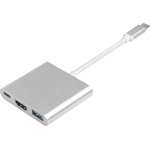 GCR-AP24, GCR Переходник USB Type C на HDMI + USB 3.0 (USB 3.2 Gen 1) + TypeC