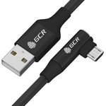 GCR-53433, GCR Кабель PREMIUM 0.7m USB AM/microB угловой правый, черный ...