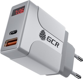 Фото 1/5 GCR-52885, GCR Сетевое зарядное устройство на 2 USB порта (QC 3.0 + PD 3.0 ), белый