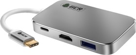 GCR-CHC3USB, GCR Док-станция TypeC на HDMI + TypeC PD + USB3.0 х 3