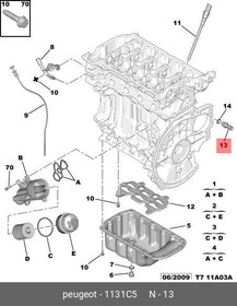 1131C5, Датчик давления масла Peugeot 206 (1998 )