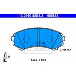 Колодки тормозные передние ATE 13.0460-5853.2
